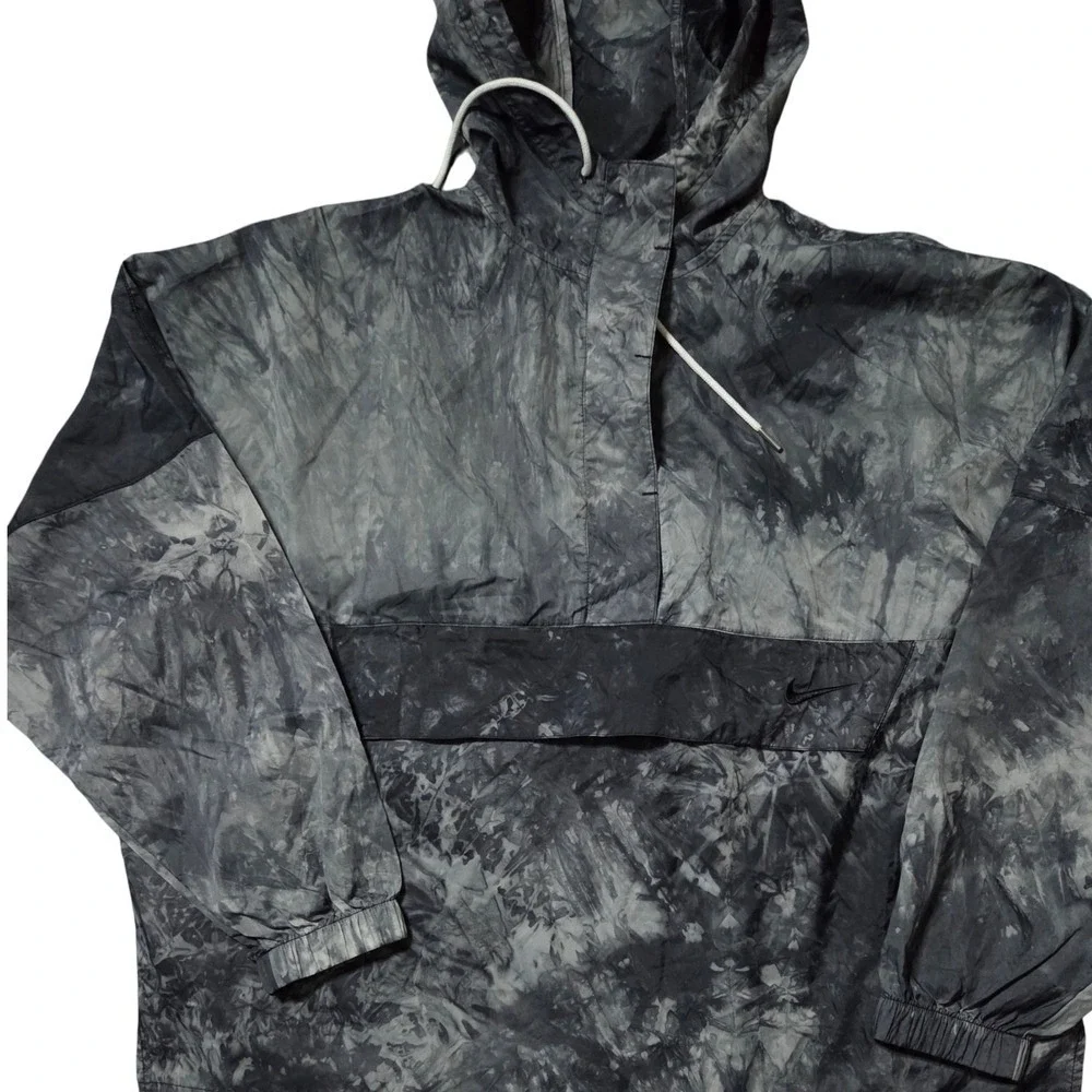 Nike Sportswear Anorak Pullover‎ Jacket Small Crystal Dye Marble Bl/Gray Hoodie